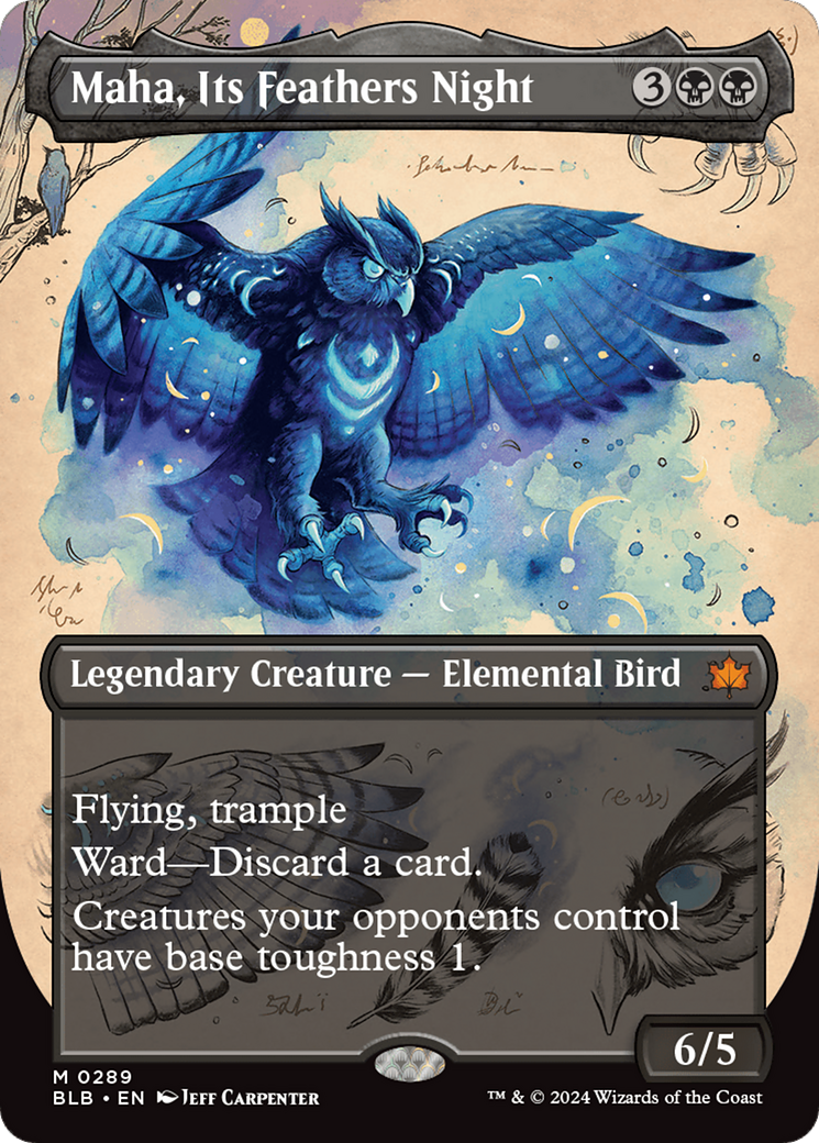 Maha, Its Feather Night (Borderless) [Bloomburrow] | Webway Games