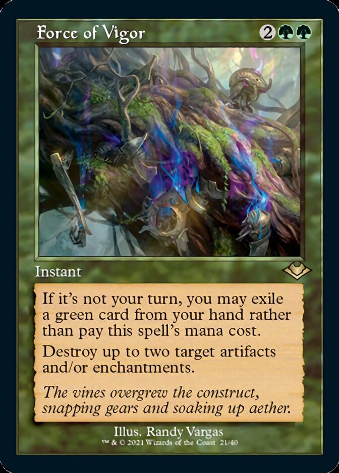 Force of Vigor (Retro Foil Etched) [Modern Horizons] | Webway Games