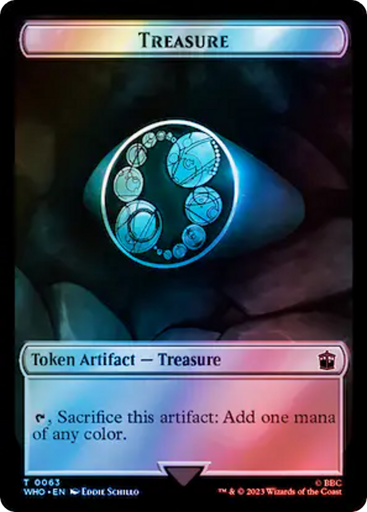Human Noble // Treasure (0063) Double-Sided Token (Surge Foil) [Doctor Who Tokens] | Webway Games