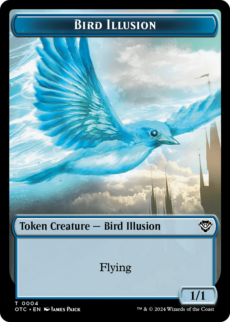 Bird Illusion // Elemental (0014) Double-Sided Token [Outlaws of Thunder Junction Commander Tokens] | Webway Games