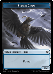 Storm Crow // Frog Lizard Double-Sided Token [Bloomburrow Commander Tokens] | Webway Games