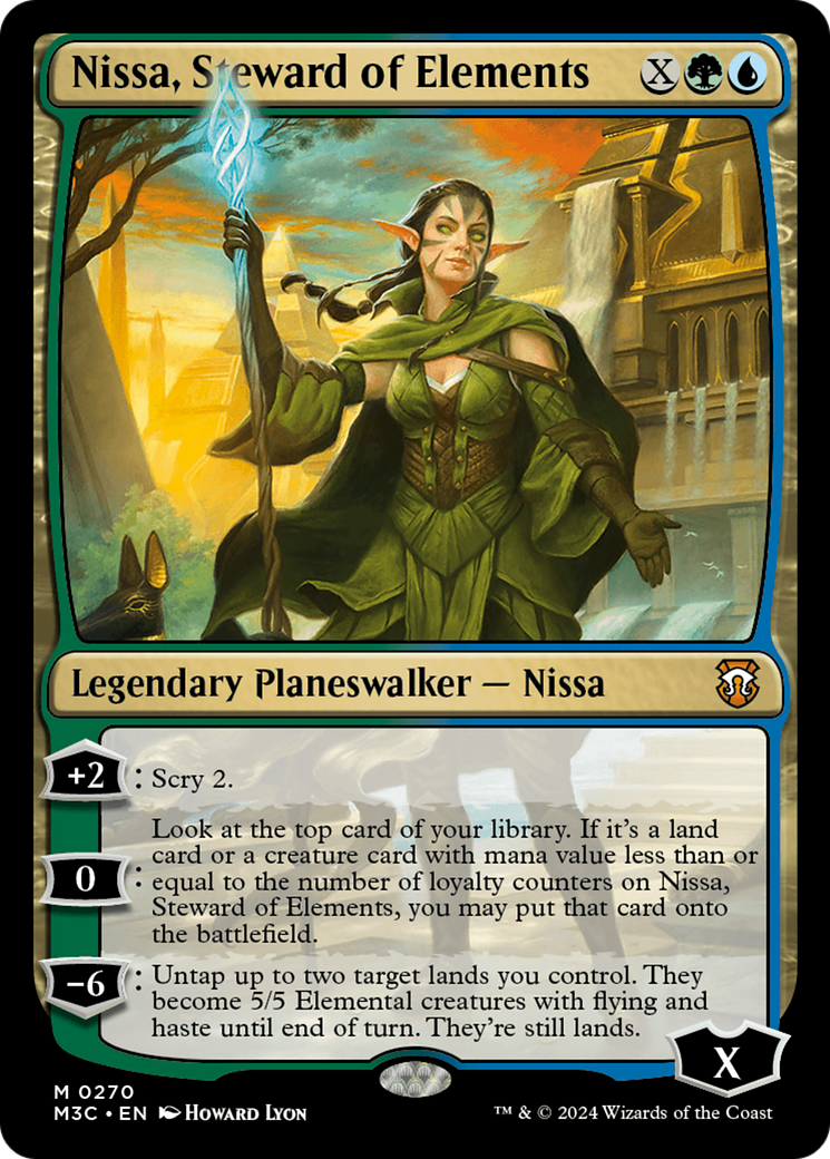 Nissa, Steward of Elements (Ripple Foil) [Modern Horizons 3 Commander] | Webway Games