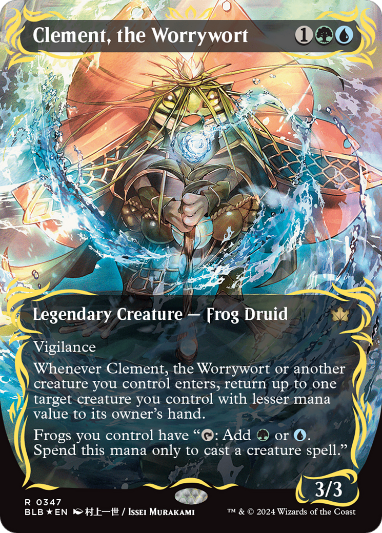 Clement, the Worrywort (Borderless) (Raised Foil) [Bloomburrow] | Webway Games