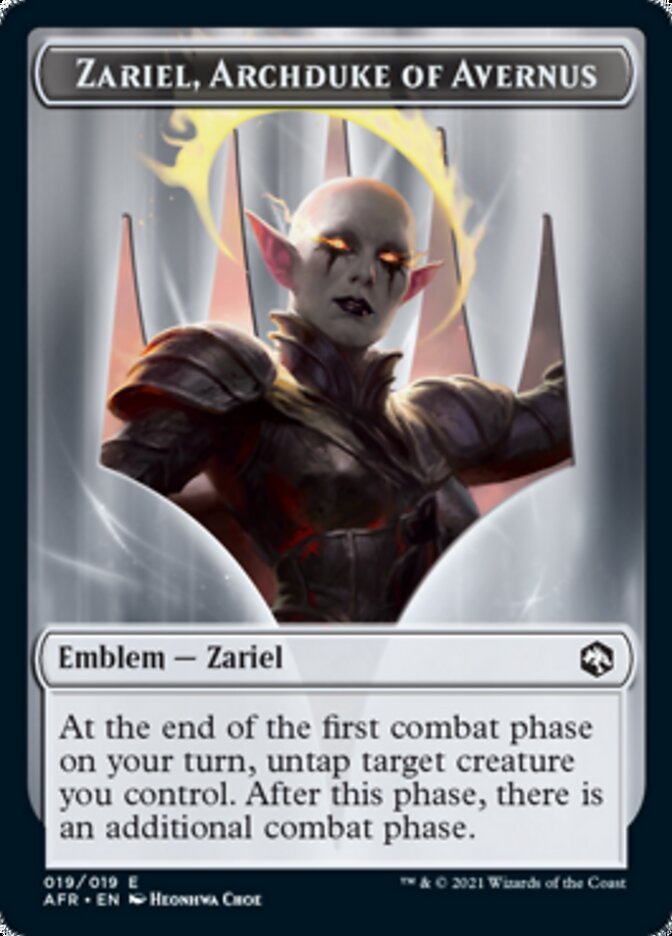 Devil // Zariel, Archduke of Avernus Emblem Double-Sided Token [Dungeons & Dragons: Adventures in the Forgotten Realms Tokens] | Webway Games