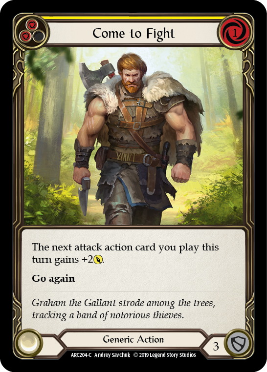Come to Fight (Yellow) [ARC204-C] (Arcane Rising)  1st Edition Normal | Webway Games
