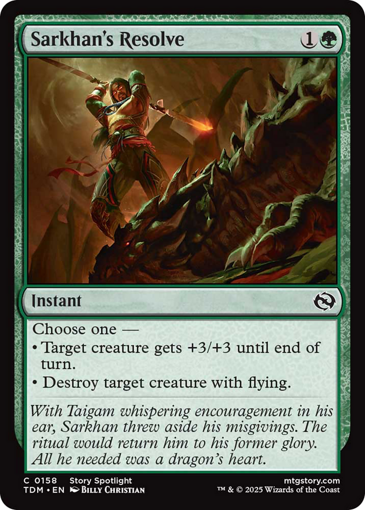 Sarkhan's Resolve [Tarkir: Dragonstorm] | Webway Games