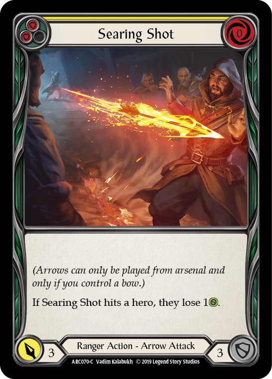 Searing Shot (Yellow) [ARC070-C] (Arcane Rising)  1st Edition Normal | Webway Games
