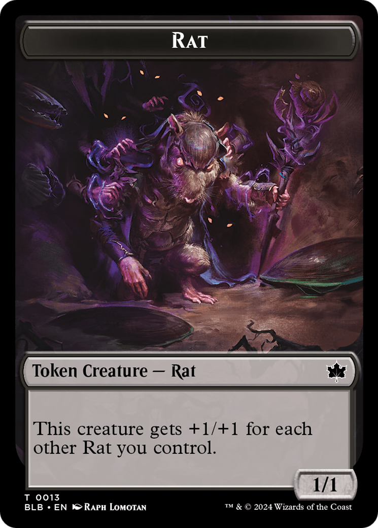 Rat Token [Bloomburrow Tokens] | Webway Games