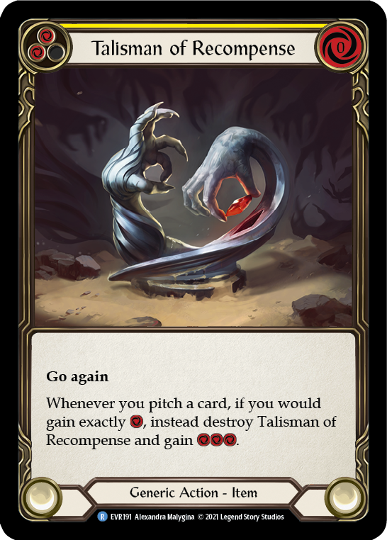 Talisman of Recompense [EVR191] (Everfest)  1st Edition Cold Foil | Webway Games