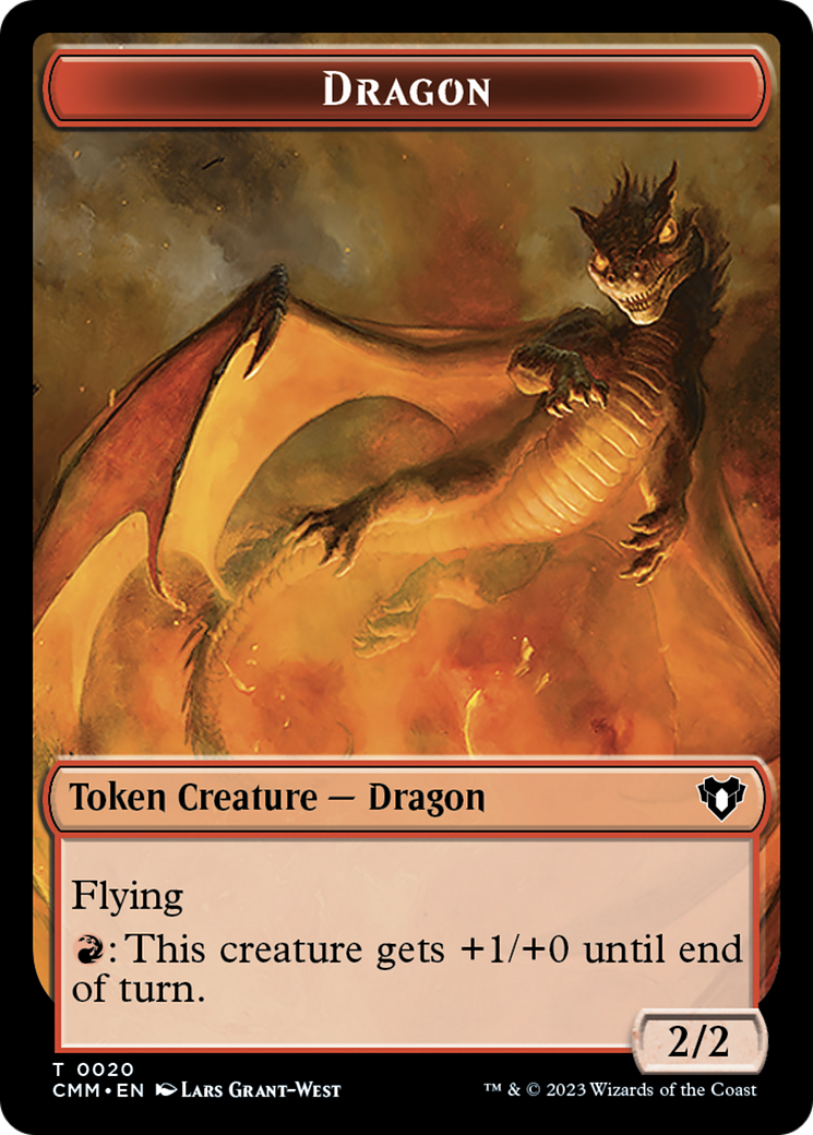 Servo // Dragon (0020) Double-Sided Token [Commander Masters Tokens] | Webway Games