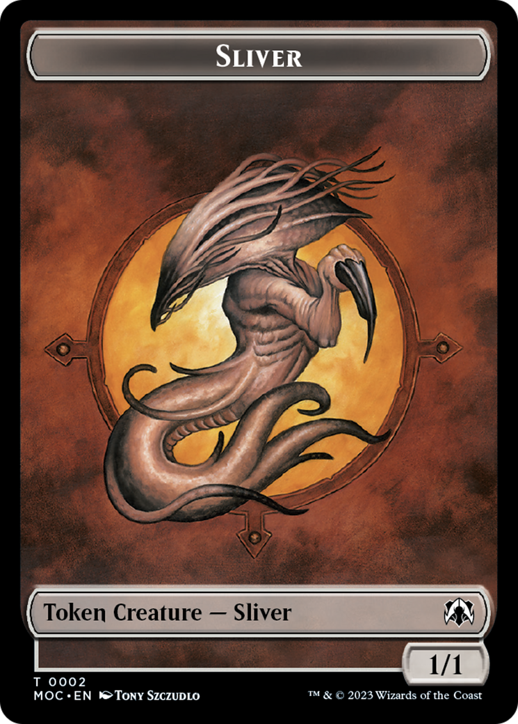 Goblin // Sliver Double-Sided Token [March of the Machine Commander Tokens] | Webway Games
