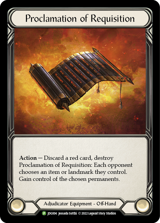 Proclamation of Requisition [JDG004] (Promo)  Rainbow Foil | Webway Games