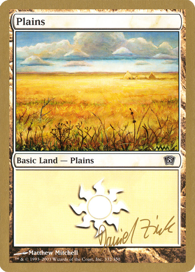 Plains (dz332) (Daniel Zink) [World Championship Decks 2003] | Webway Games