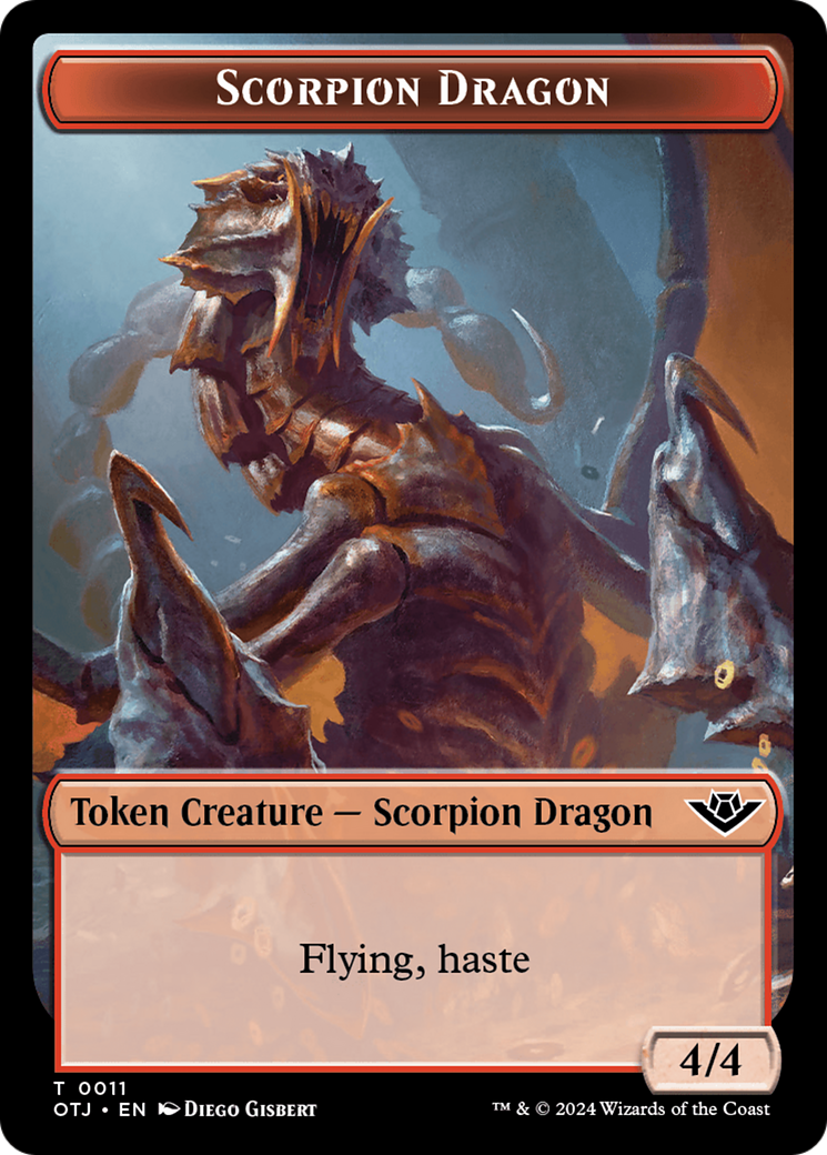 Scorpion Dragon Token [Outlaws of Thunder Junction Tokens] | Webway Games