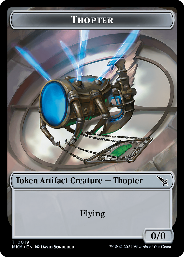 Thopter (0020) // Thopter (0019) Double-Sided Token [Murders at Karlov Manor Tokens] | Webway Games