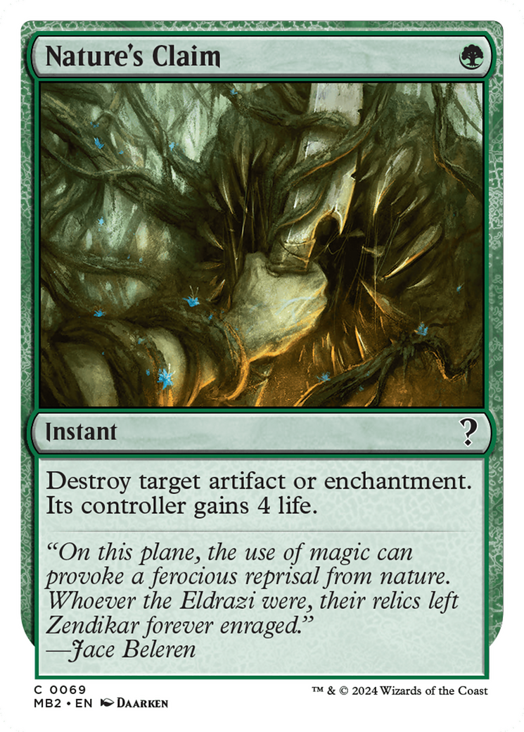 Nature's Claim (White Border) [Mystery Booster 2] | Webway Games