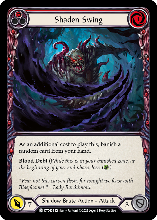Shaden Swing (Red) [DTD124] (Dusk Till Dawn)  Rainbow Foil | Webway Games
