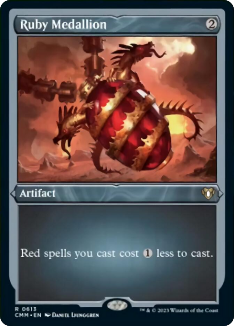 Ruby Medallion (Foil Etched) [Commander Masters] | Webway Games