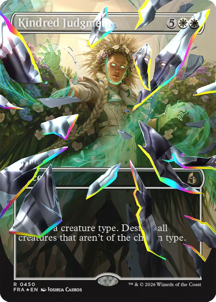 Kindred Judgment (Borderless) (Facet Foil) [Reality Fracture] | Webway Games