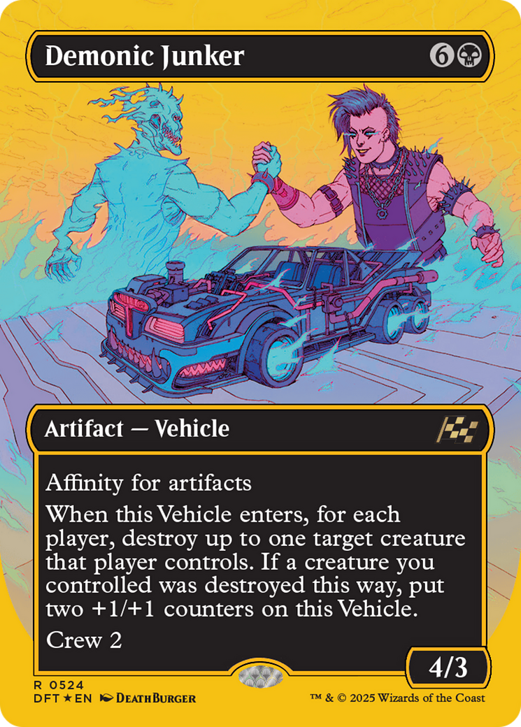 Demonic Junker (Borderless) (First-Place Foil) [Aetherdrift] | Webway Games