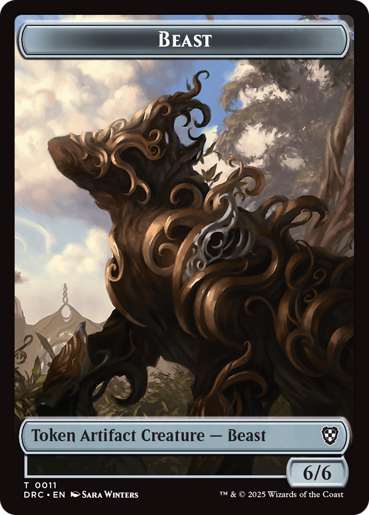 Construct // Beast (0011) Double-Sided Token [Aetherdrift Tokens] | Webway Games