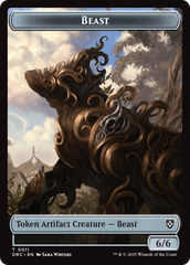 Construct // Beast (0011) Double-Sided Token [Aetherdrift Tokens] | Webway Games