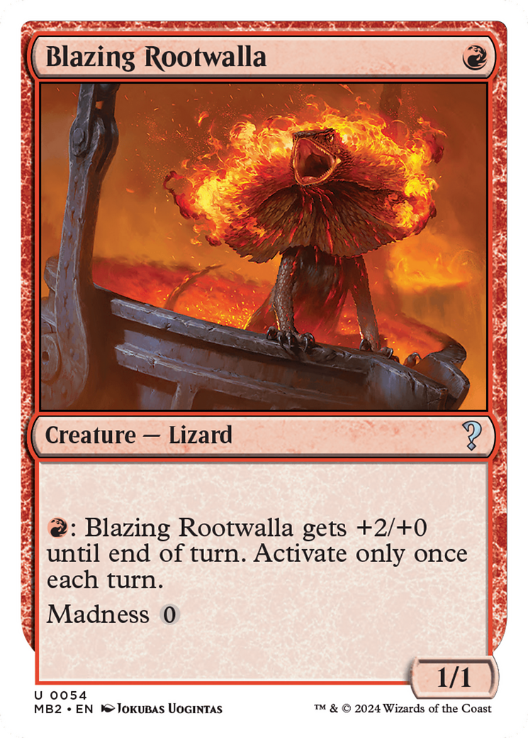 Blazing Rootwalla (White Border) [Mystery Booster 2] | Webway Games