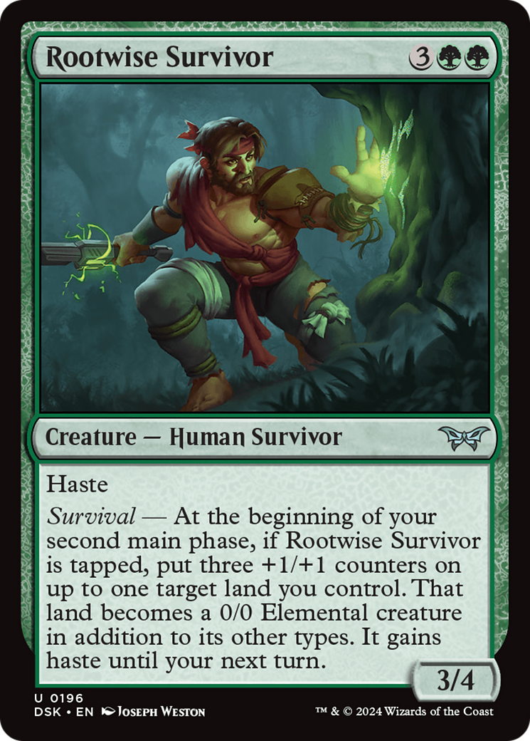 Rootwise Survivor [Duskmourn: House of Horror] | Webway Games