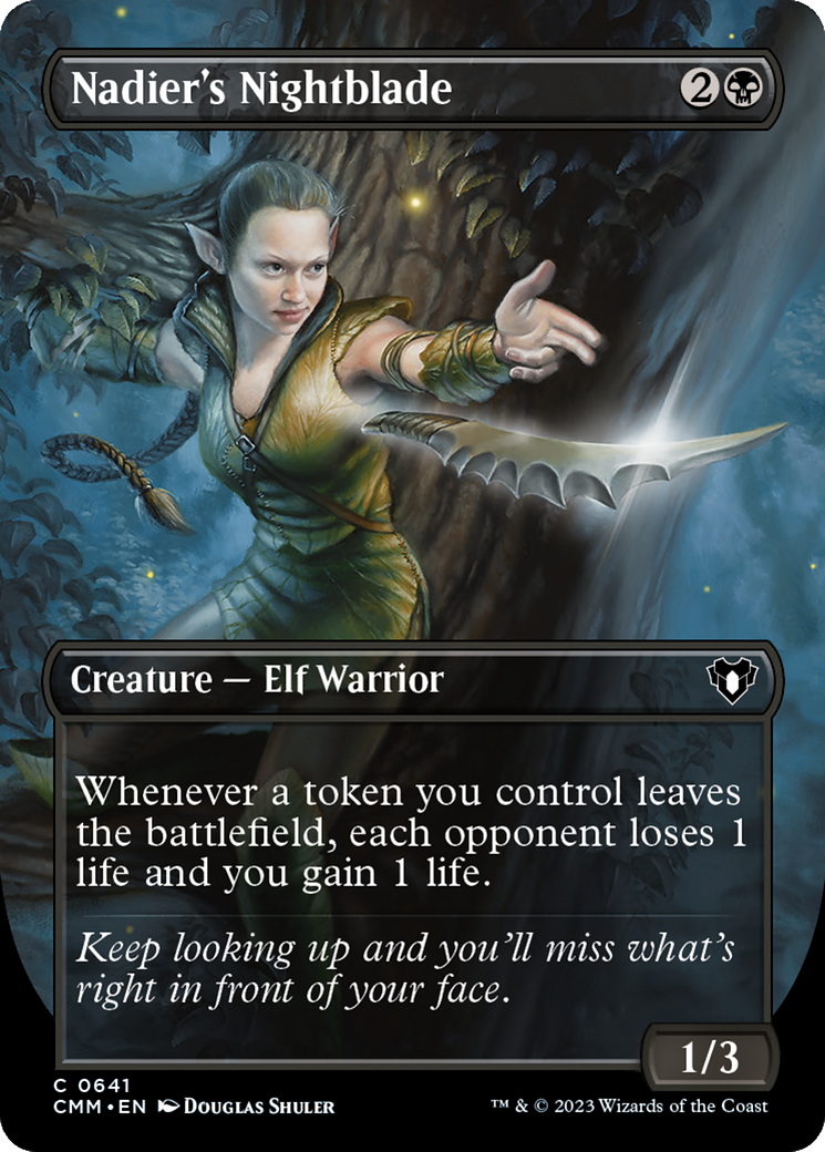 Nadier's Nightblade (Borderless Alternate Art) [Commander Masters] | Webway Games