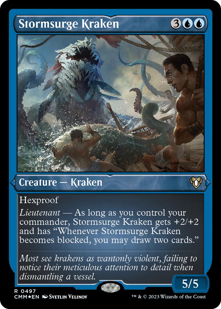 Stormsurge Kraken (Foil Etched) [Commander Masters] | Webway Games