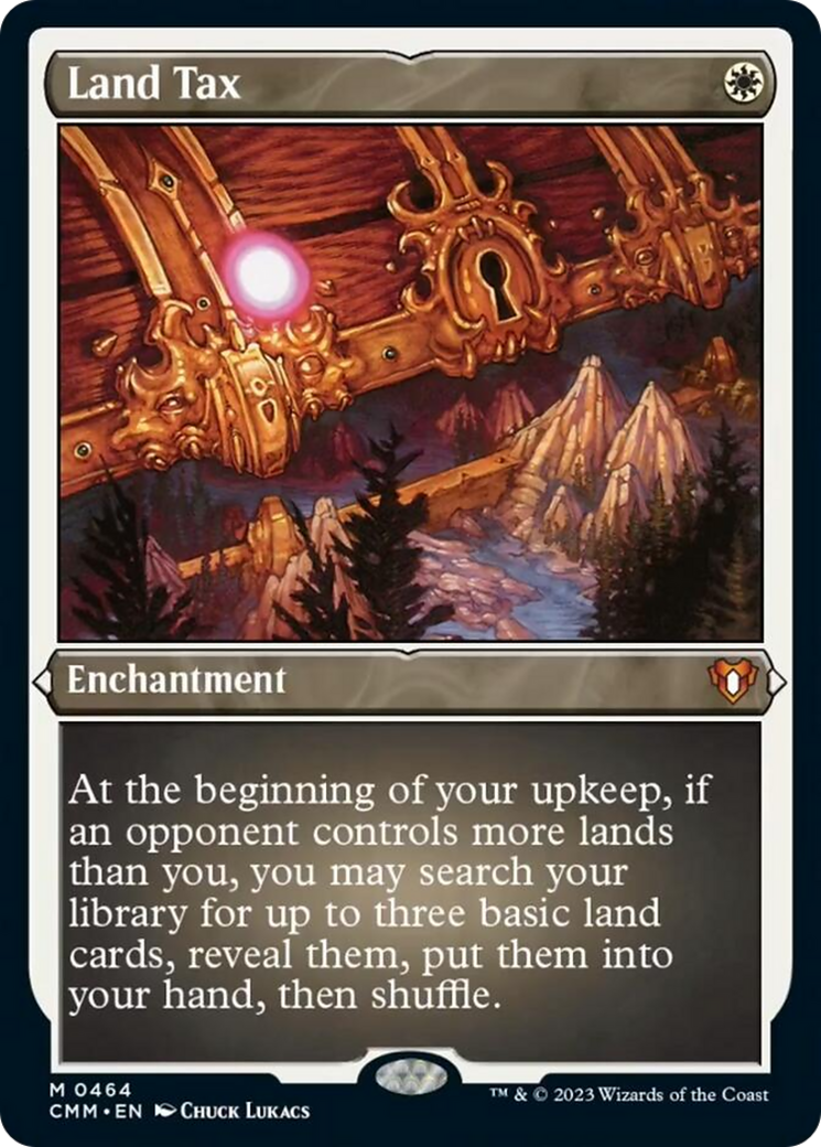 Land Tax (Foil Etched) [Commander Masters] | Webway Games