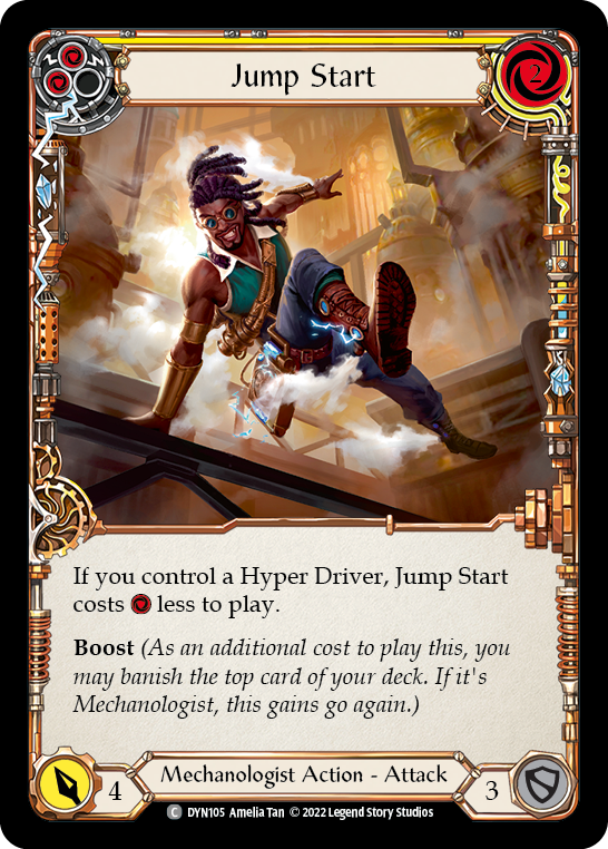 Jump Start (Yellow) [DYN105] (Dynasty)  Rainbow Foil | Webway Games