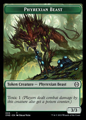 Rebel // Phyrexian Beast Double-Sided Token [Phyrexia: All Will Be One Tokens] | Webway Games