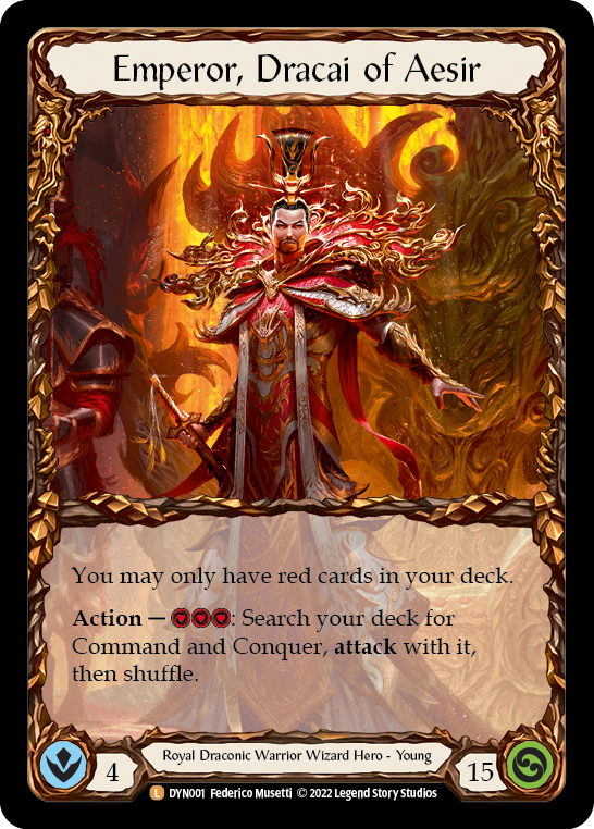 Emperor, Dracai of Aesir [DYN001] (Dynasty)  Cold Foil | Webway Games
