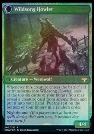 Howlpack Piper // Wildsong Howler [Innistrad: Crimson Vow Prerelease Promos] | Webway Games
