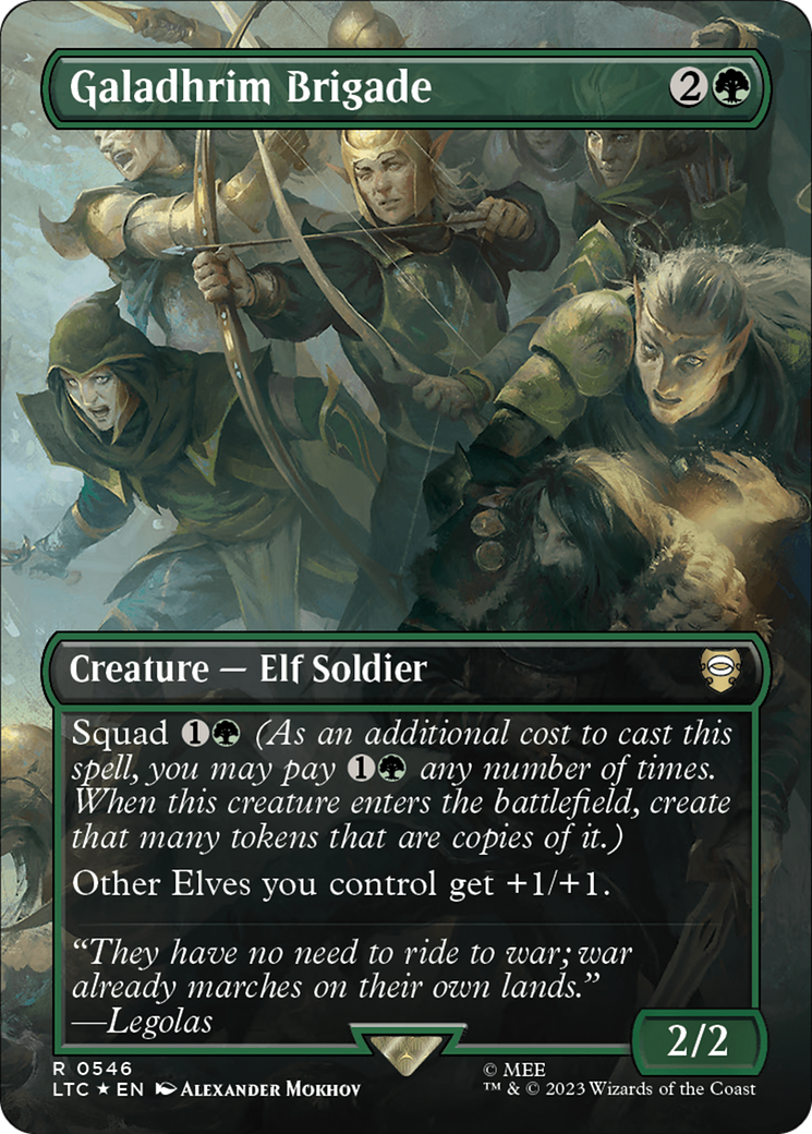 Galadhrim Brigade (Borderless) (Surge Foil) [The Lord of the Rings: Tales of Middle-Earth Commander] | Webway Games