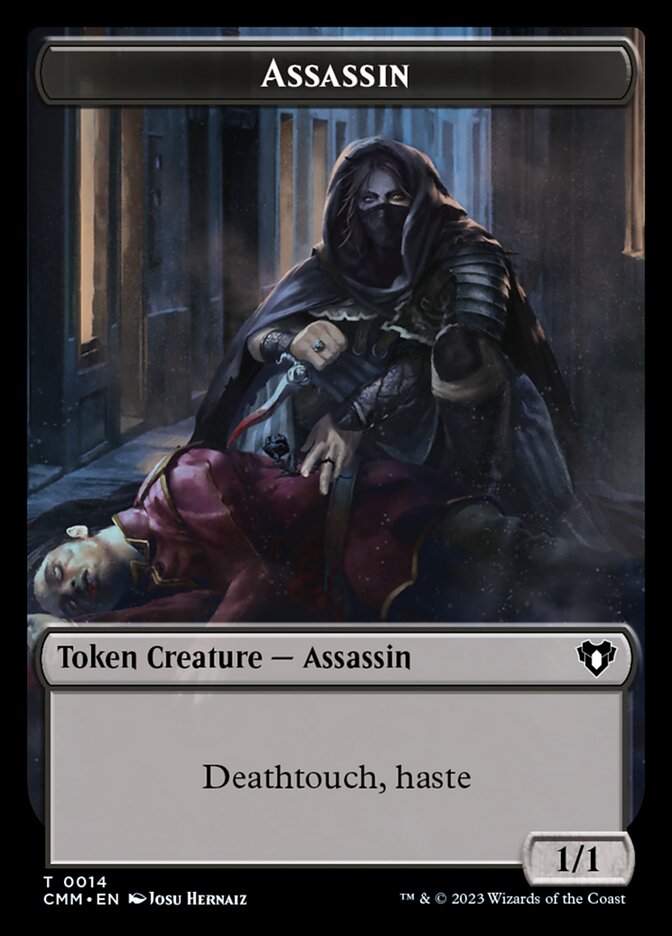 Treasure // Assassin Double-Sided Token [Commander Masters Tokens] | Webway Games