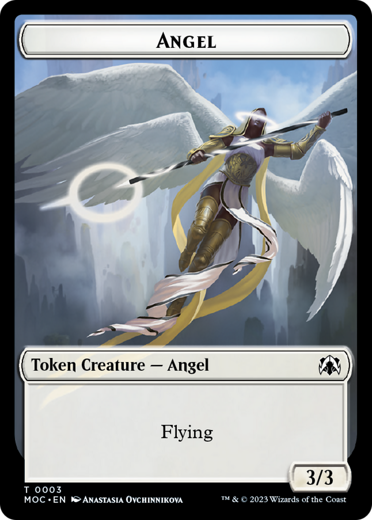 Angel (3) // Demon Double-Sided Token [March of the Machine Commander Tokens] | Webway Games