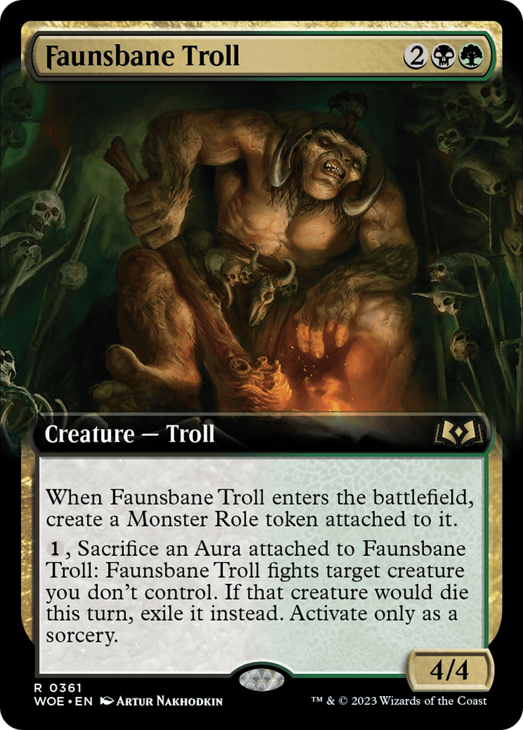 Faunsbane Troll (Extended Art) [Wilds of Eldraine] | Webway Games