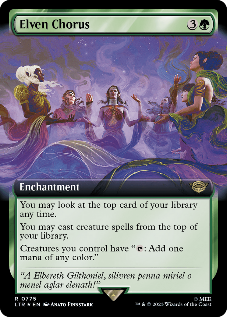Elven Chorus (Extended Art) (Surge Foil) [The Lord of the Rings: Tales of Middle-Earth] | Webway Games