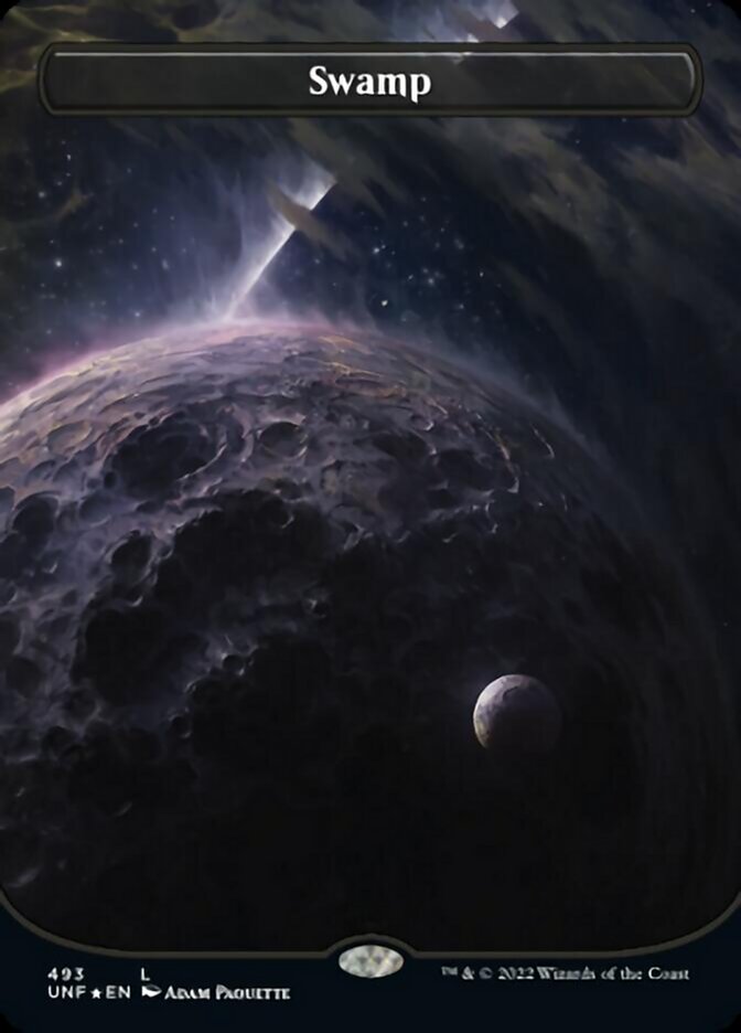 Swamp (493) (Orbital Space-ic Land) (Galaxy Foil) [Unfinity] | Webway Games