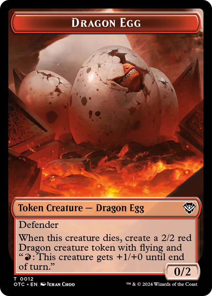 Dragon Egg // Dragon Double-Sided Token [Outlaws of Thunder Junction Commander Tokens] | Webway Games