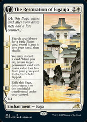 The Restoration of Eiganjo // Architect of Restoration (Showcase Soft Glow) [Kamigawa: Neon Dynasty] | Webway Games