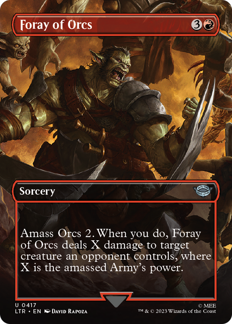Foray of Orcs (Borderless Alternate Art) [The Lord of the Rings: Tales of Middle-Earth] | Webway Games