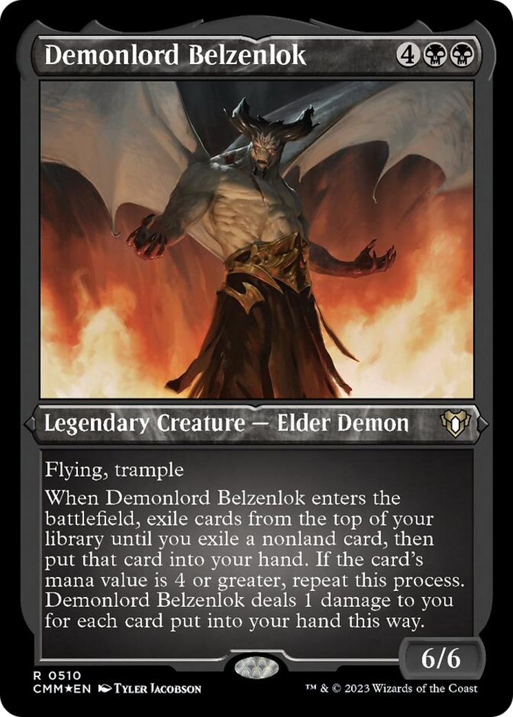 Demonlord Belzenlok (Foil Etched) [Commander Masters] | Webway Games