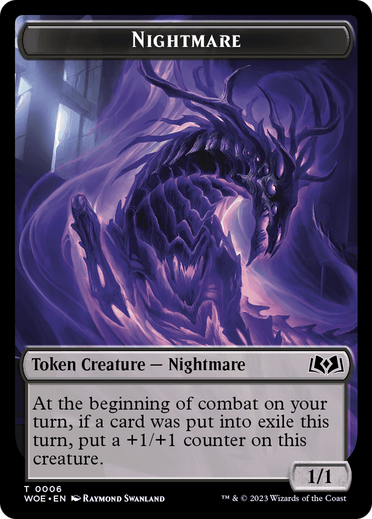 Nightmare // Food (0012) Double-Sided Token [Wilds of Eldraine Tokens] | Webway Games