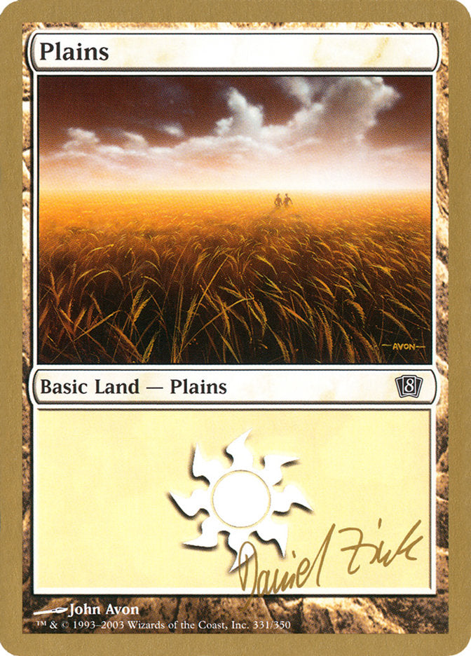 Plains (dz331) (Daniel Zink) [World Championship Decks 2003] | Webway Games