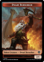 Elemental (0024) // Dwarf Berserker Double-Sided Token [Commander Masters Tokens] | Webway Games