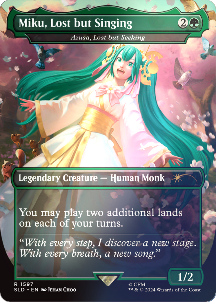 Miku, Lost but Singing - Azusa, Lost but Seeking (Rainbow Foil) [Secret Lair Drop Series] | Webway Games