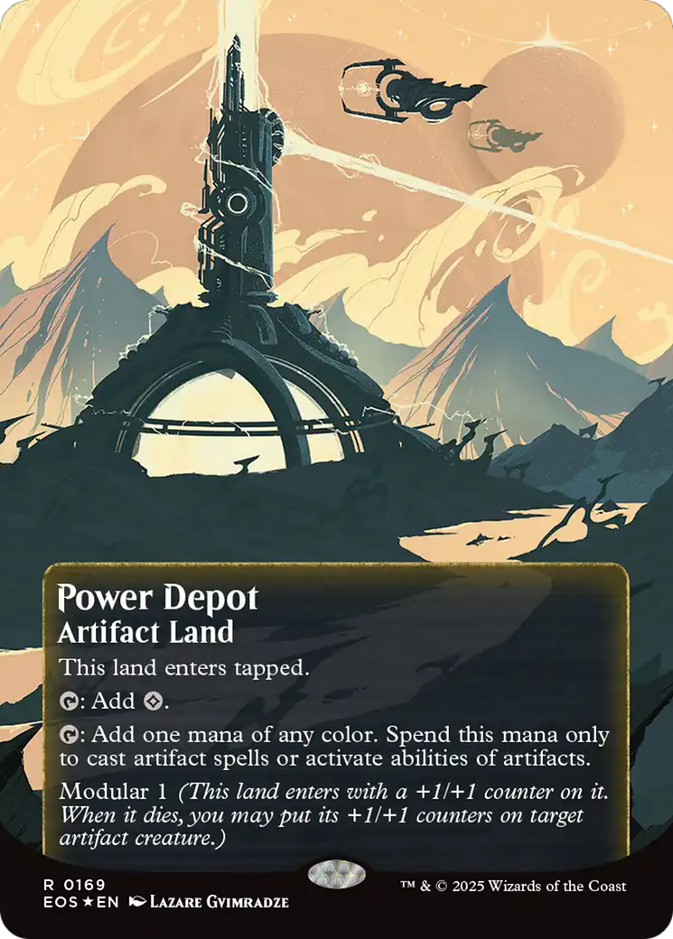 Power Depot (0169) (Borderless) (Galaxy Foil) [Edge of Eternities: Stellar Sights] | Webway Games